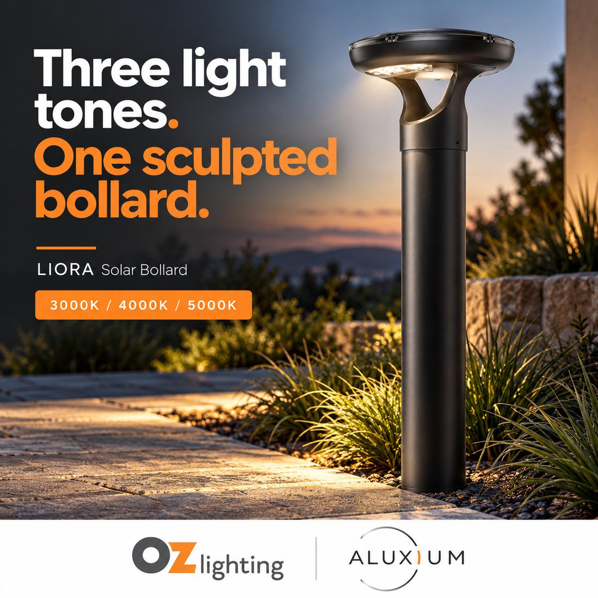 Aluxium LIORA Solar Bollard Light-Aluxium-Ozlighting.com.au
