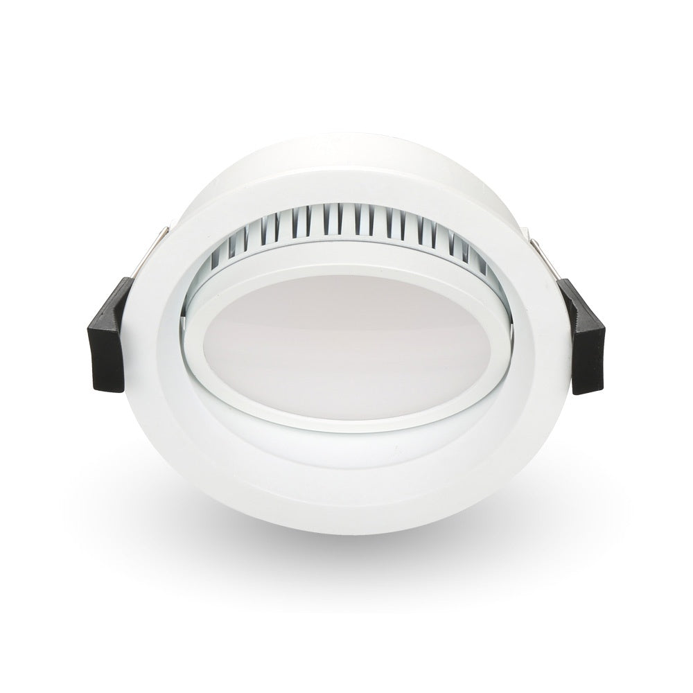Atom AT9020/WH/TRI Adjustable Downlight 10W Tri-Colour - White-Atom Lighting-Ozlighting.com.au