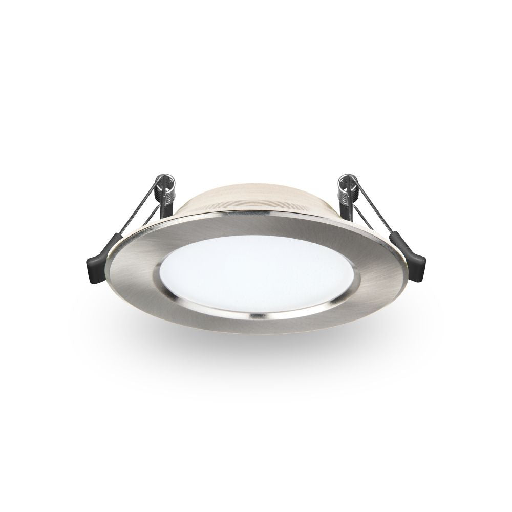 Atom AT9034 TRI LED Downlight - Dimmable, 8W, Tri-Colour, IP44, Flat Face-Atom Lighting-Ozlighting.com.au
