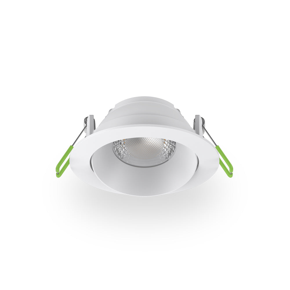 Atom AT9098 Stratos 8W Low-Glare LED COB Downlight Tri-CCT CRI90 IP54 White