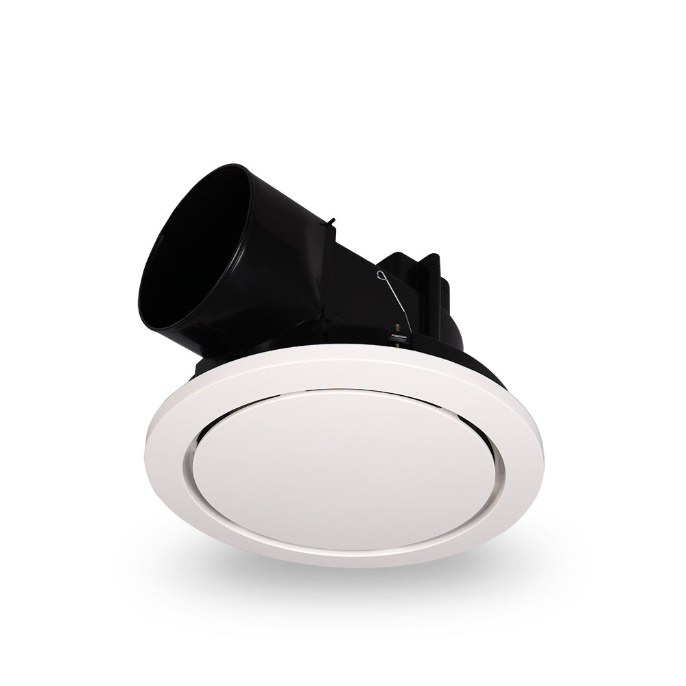 Atom ECLIPSE LED Exhaust Fan - 35W Motor, 18W Tri-Colour LED, 290mm, Round, White-Atom Lighting-Ozlighting.com.au