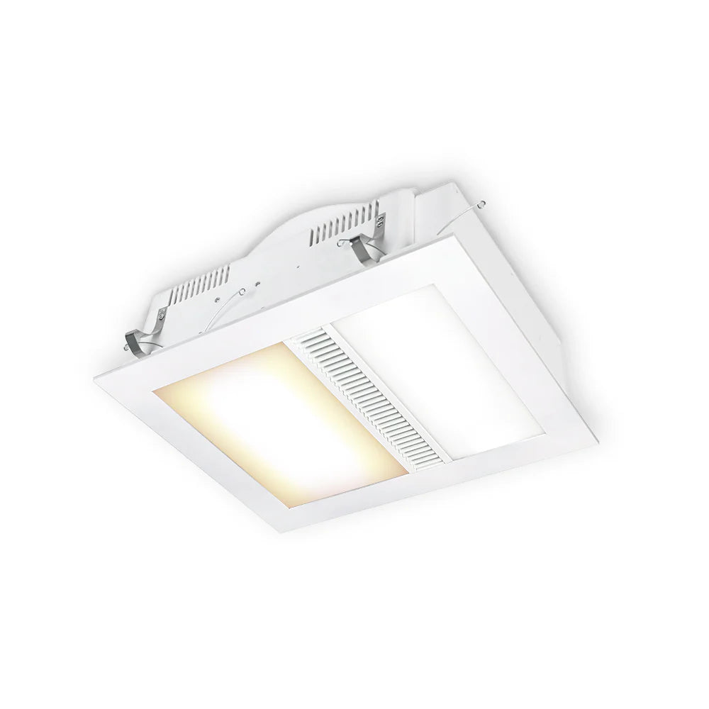 Atom ST MORTIZ SMALL - 1000W Infrared Compact Bathroom Heater & Exhaust w/ LED panels White- TRI CCT-Atom Lighting-Ozlighting.com.au