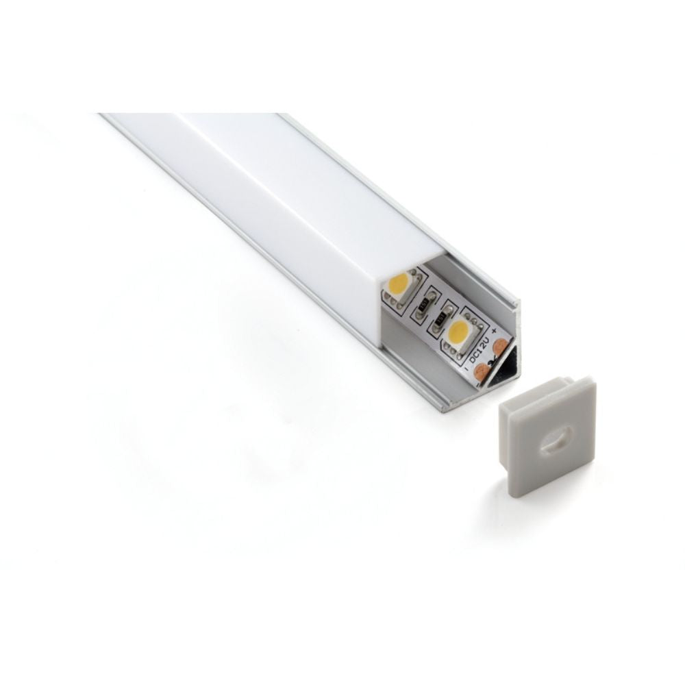 Azoogi ANODISED Aluminium Corner Profile - Square Diffuser - 16mm-Azoogi-Ozlighting.com.au