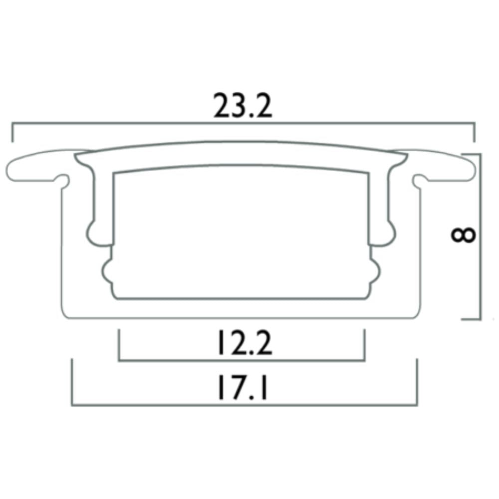 Azoogi ANODISED Aluminium Pro Profile - Recessed-Azoogi-Ozlighting.com.au