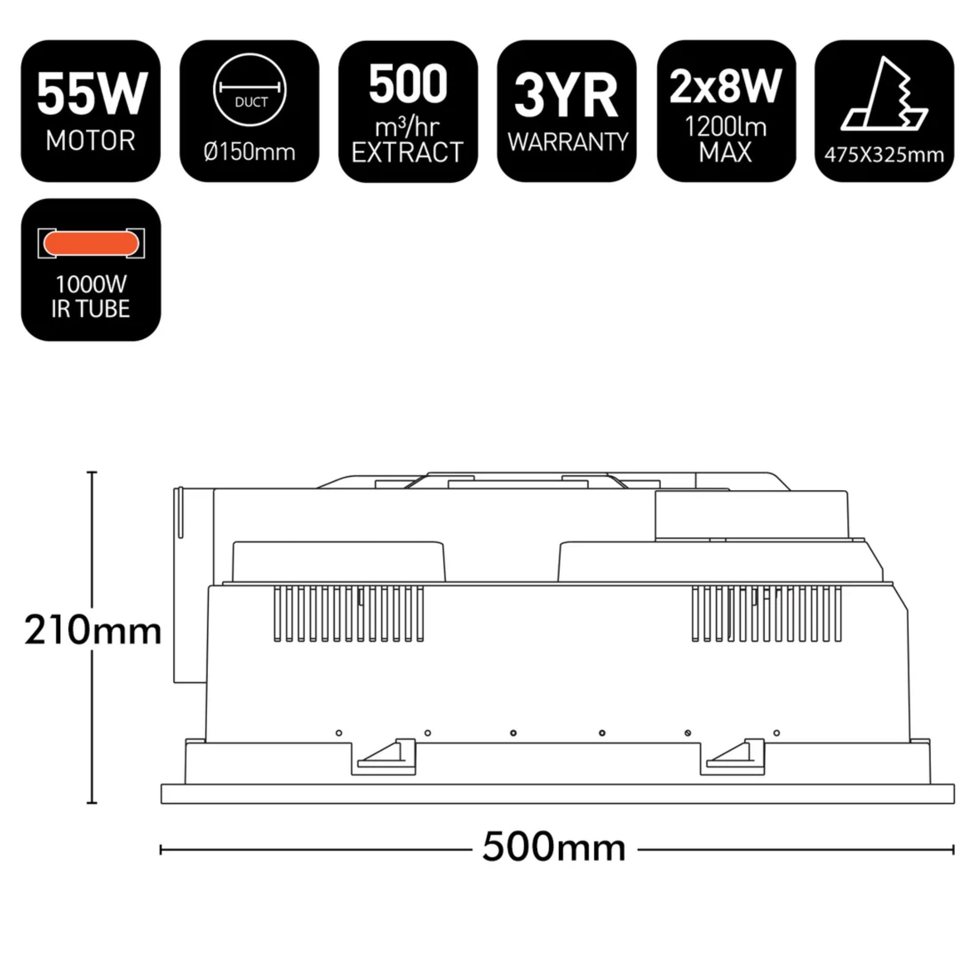 Brilliant MARVEL - 3-In-1 Bathroom Mate-Brilliant Lighting-Ozlighting.com.au