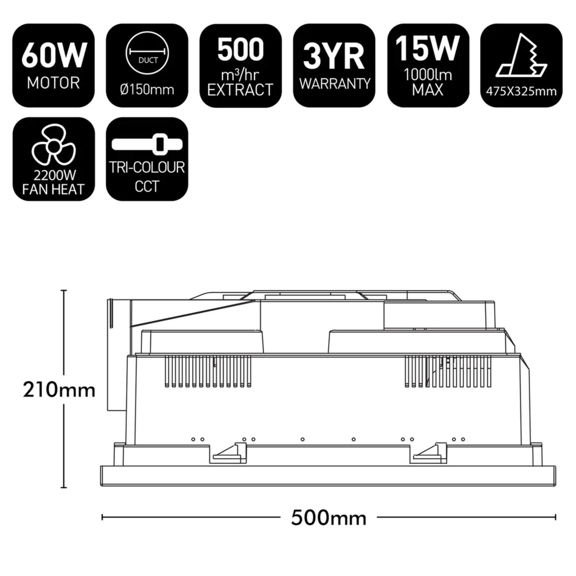 Brilliant SOLACE - XL 4-In-1 Bathroom Mate-Brilliant Lighting-Ozlighting.com.au