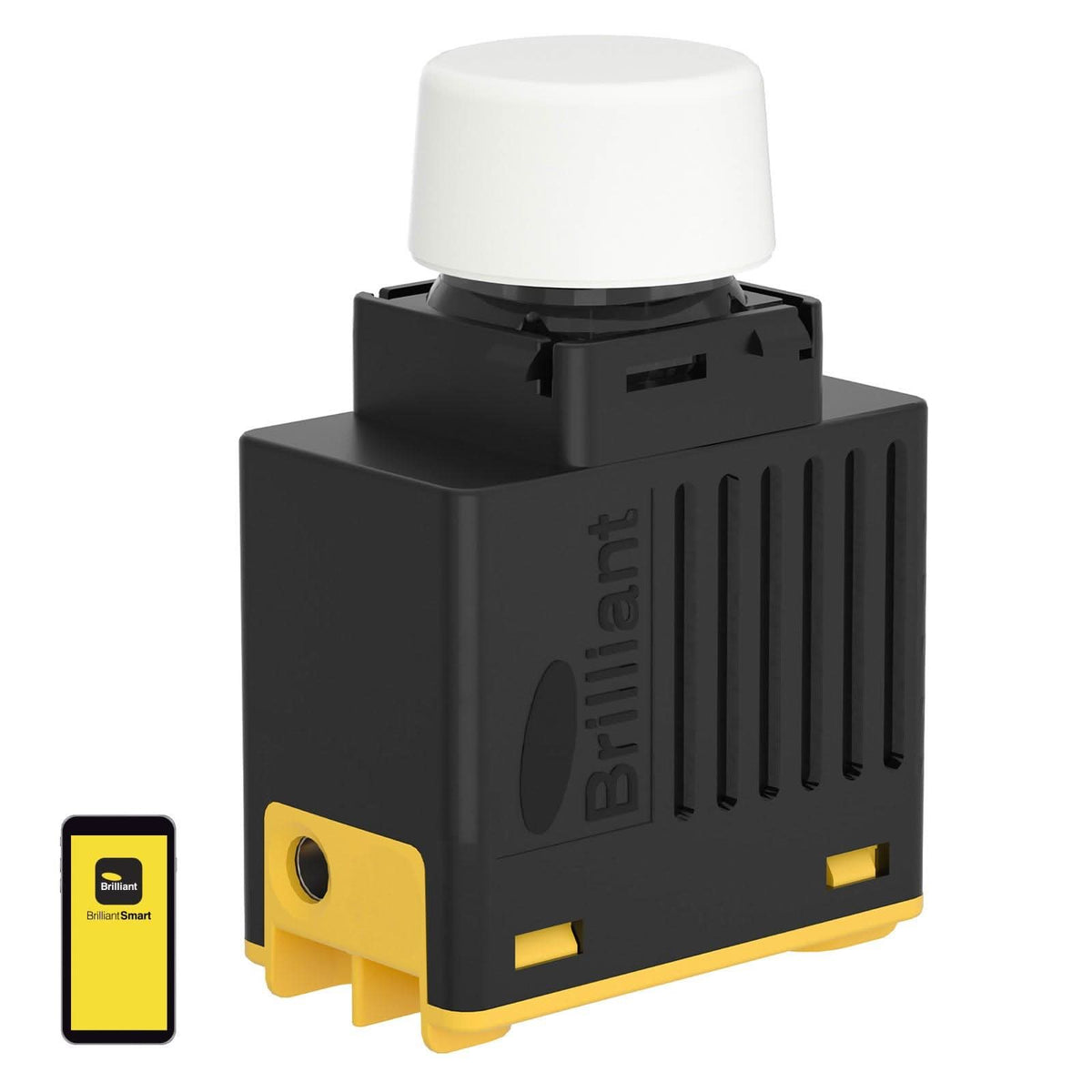 Brilliant Smart 2-Wire Rotary Dimmer - Black-Brilliant Lighting-Ozlighting.com.au
