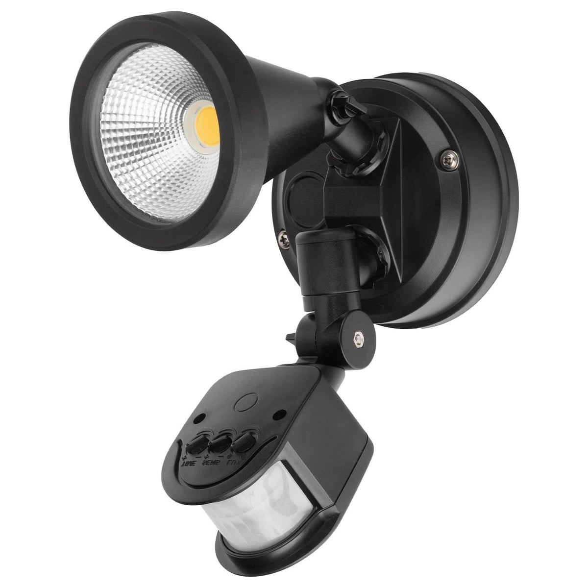 Brilliant STINGER Single 10W Security Light with Sensor Black-Brilliant Lighting-Ozlighting.com.au