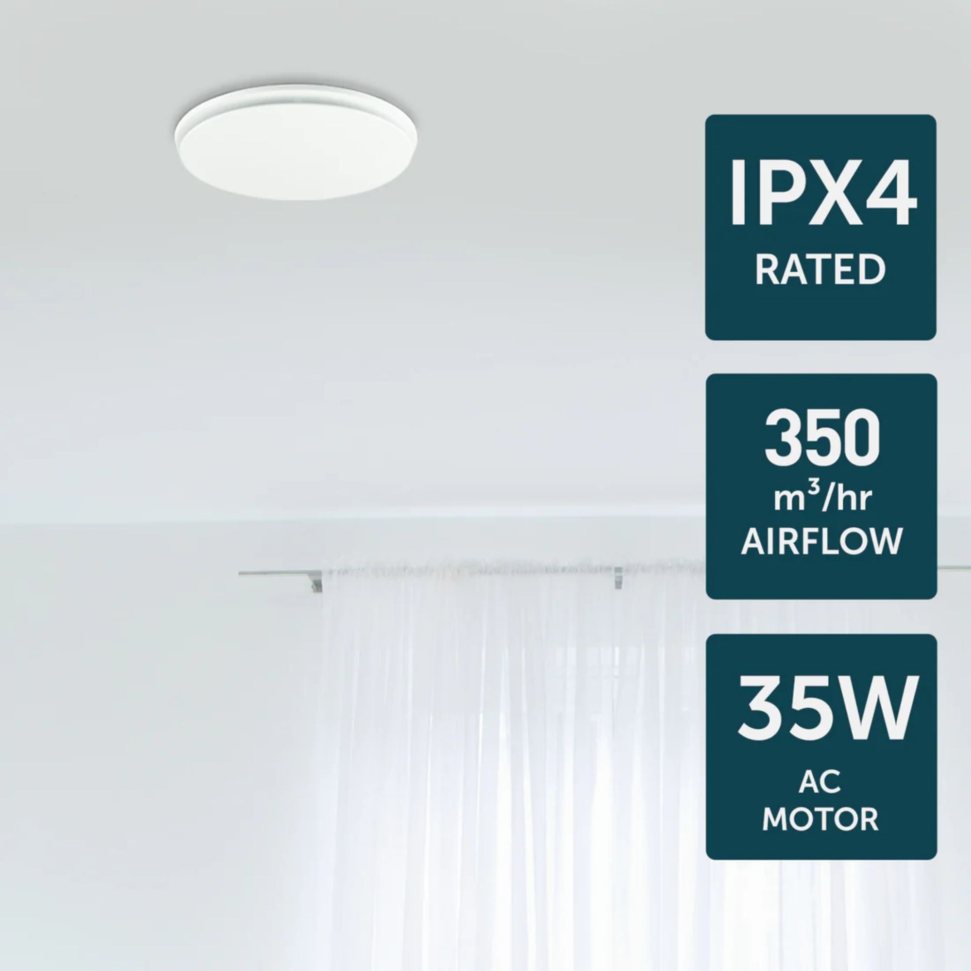 Brilliant TALON - White Talon Promax Round Exhaust Fan-Brilliant Lighting-Ozlighting.com.au