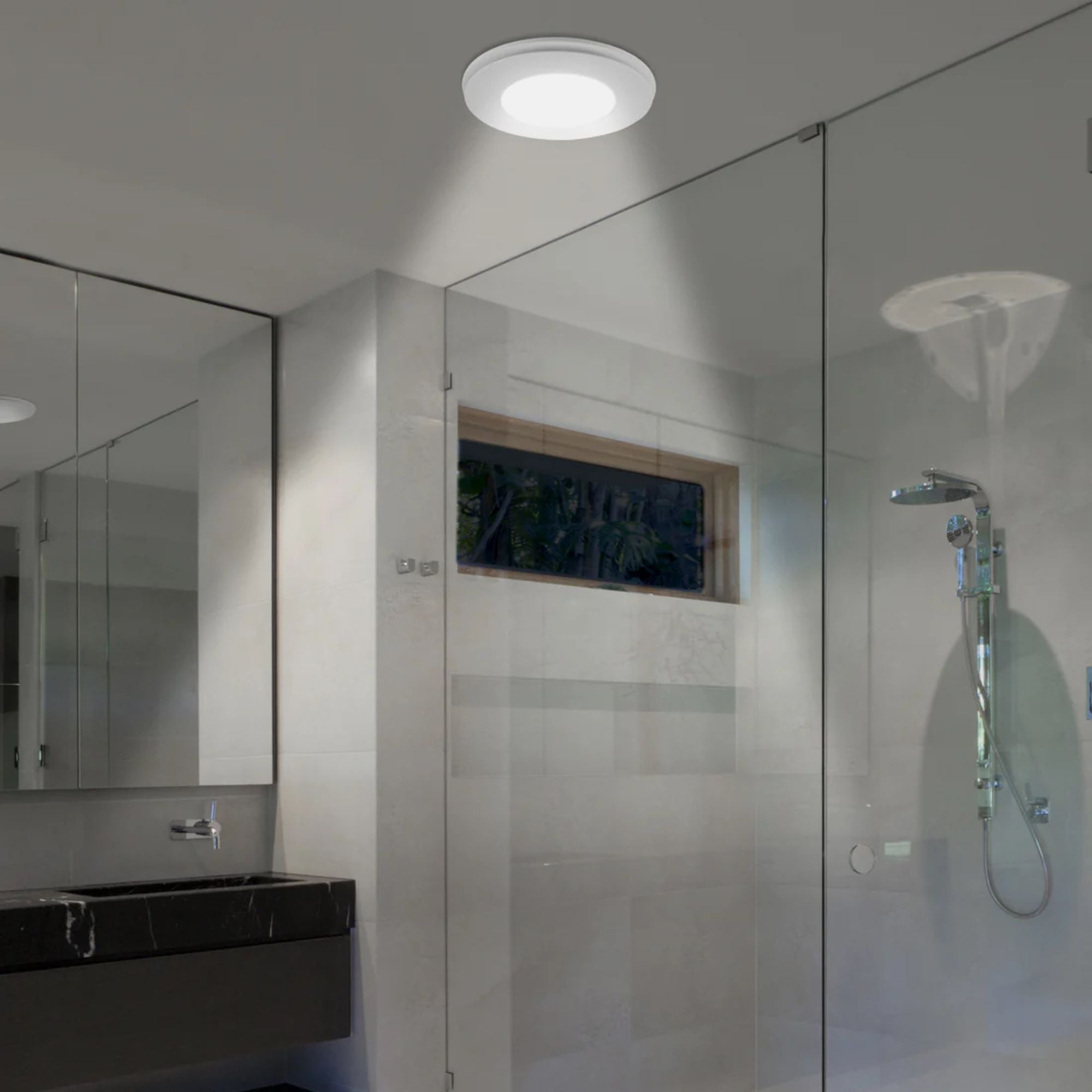 Brilliant TALON - White Talon Promax Round Exhaust Fan with Light-Brilliant Lighting-Ozlighting.com.au