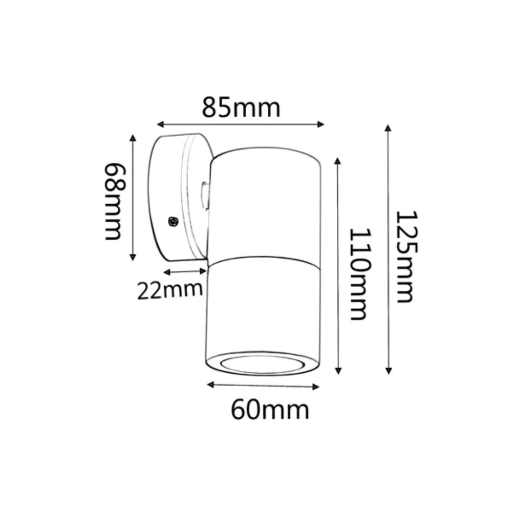 CLA - 35W Polished Brass Exterior Wall Pillar Spot Light-CLA Lighting-Ozlighting.com.au