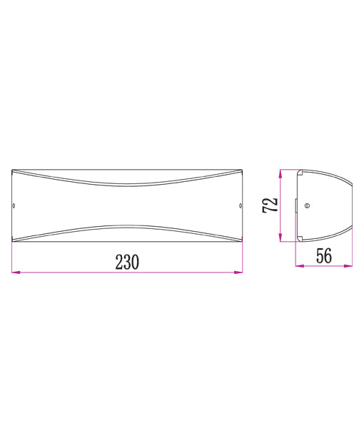 CLA APIS(A) LED Wall Light - IP65, Surface Mounted, Up/Down-CLA Lighting-Ozlighting.com.au