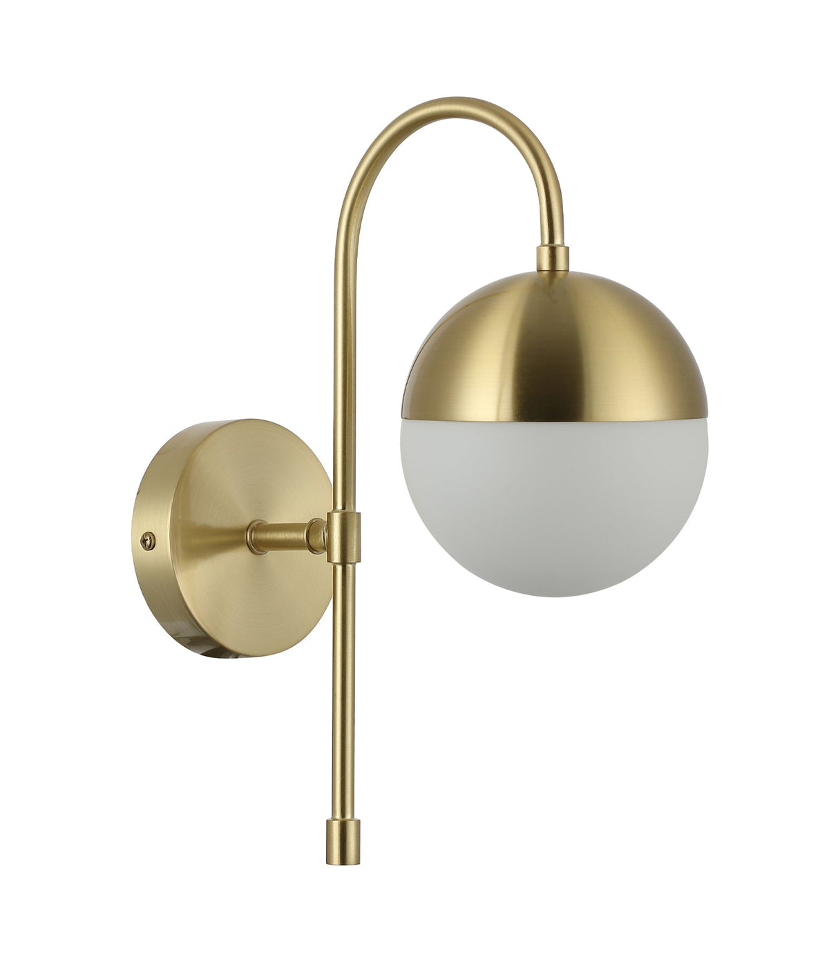 CLA ARO Wall Light - Round, Opal Glass, Satin Gold-CLA Lighting-Ozlighting.com.au