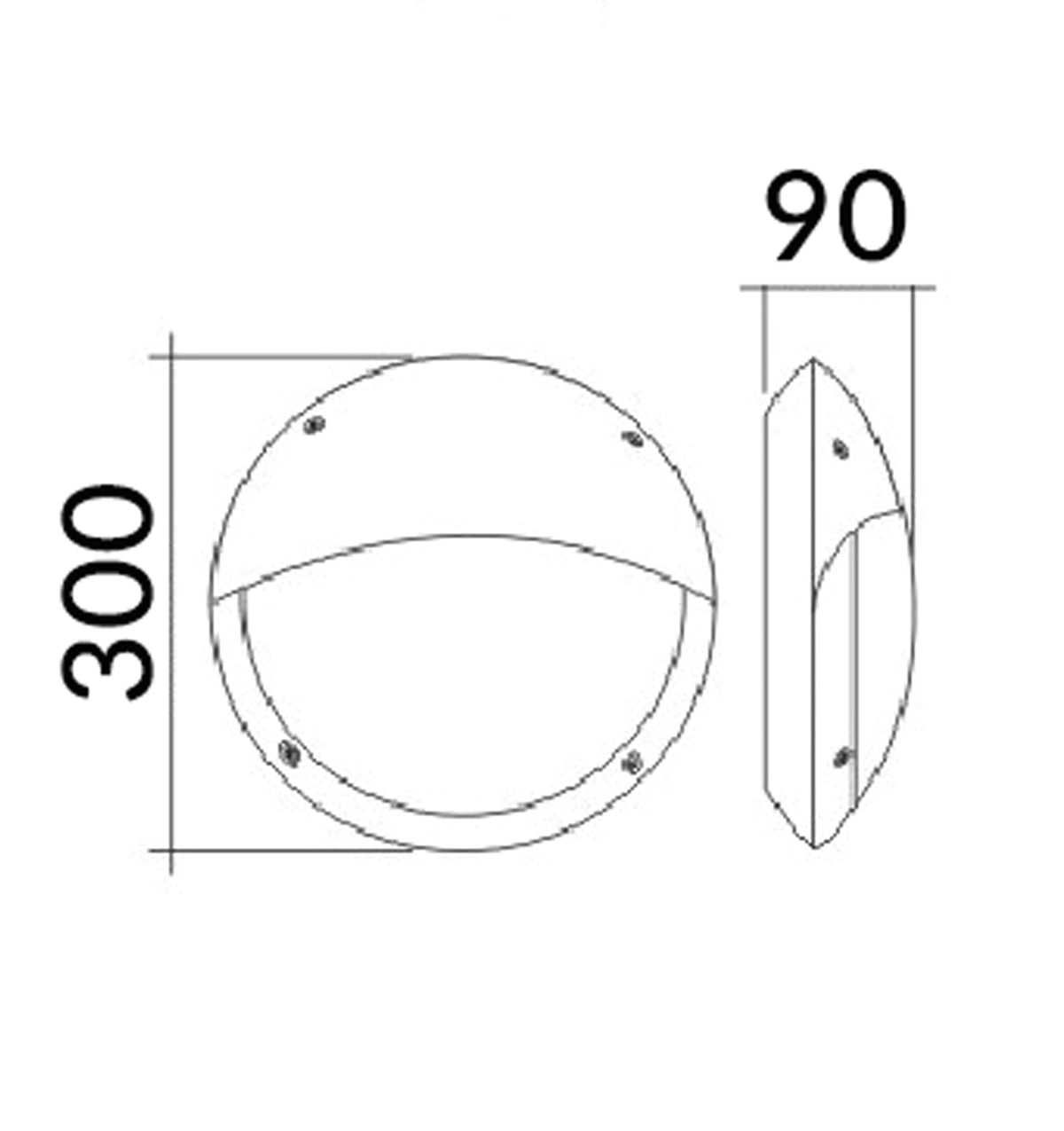 CLA BULK Outdoor LED Eyelid Black Bulkhead Light - IP66 IK10-CLA Lighting-Ozlighting.com.au