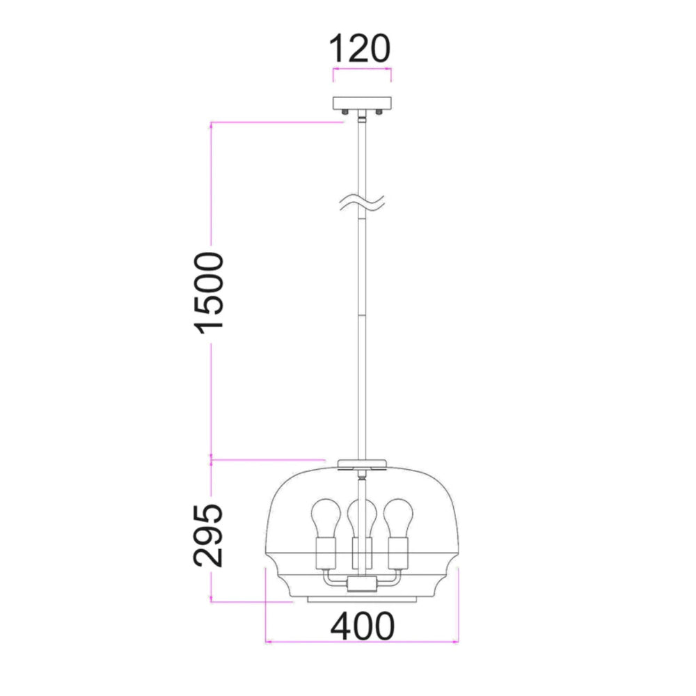 CLA CUAD - 3 Light Pendant | Clear-CLA Lighting-Ozlighting.com.au