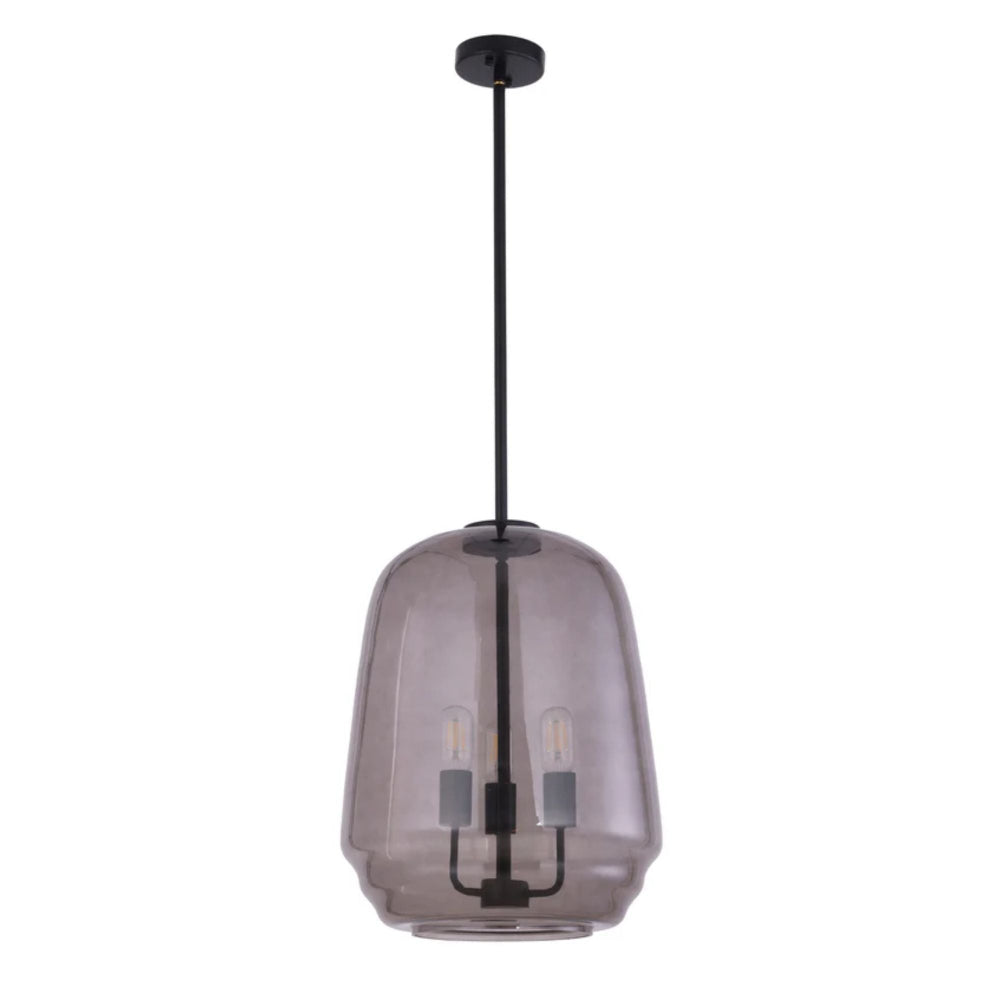 CLA CUAD - 3 Light Pendant | Smokey Black-CLA Lighting-Ozlighting.com.au