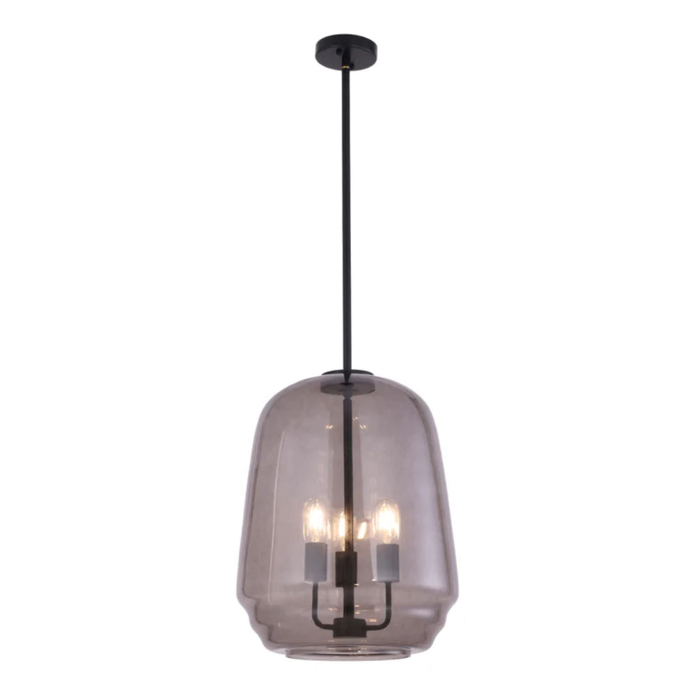 CLA CUAD - 3 Light Pendant | Smokey Black-CLA Lighting-Ozlighting.com.au