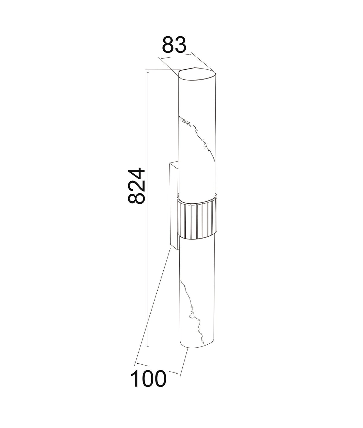 CLA FLECHA LED Wall Light - Dimmable, Marble-CLA Lighting-Ozlighting.com.au