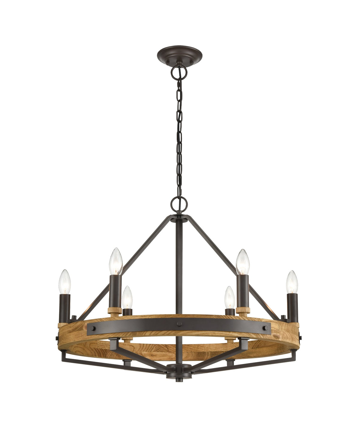 CLA FUNALE Pendant - 6-Light, Wood-CLA Lighting-Ozlighting.com.au