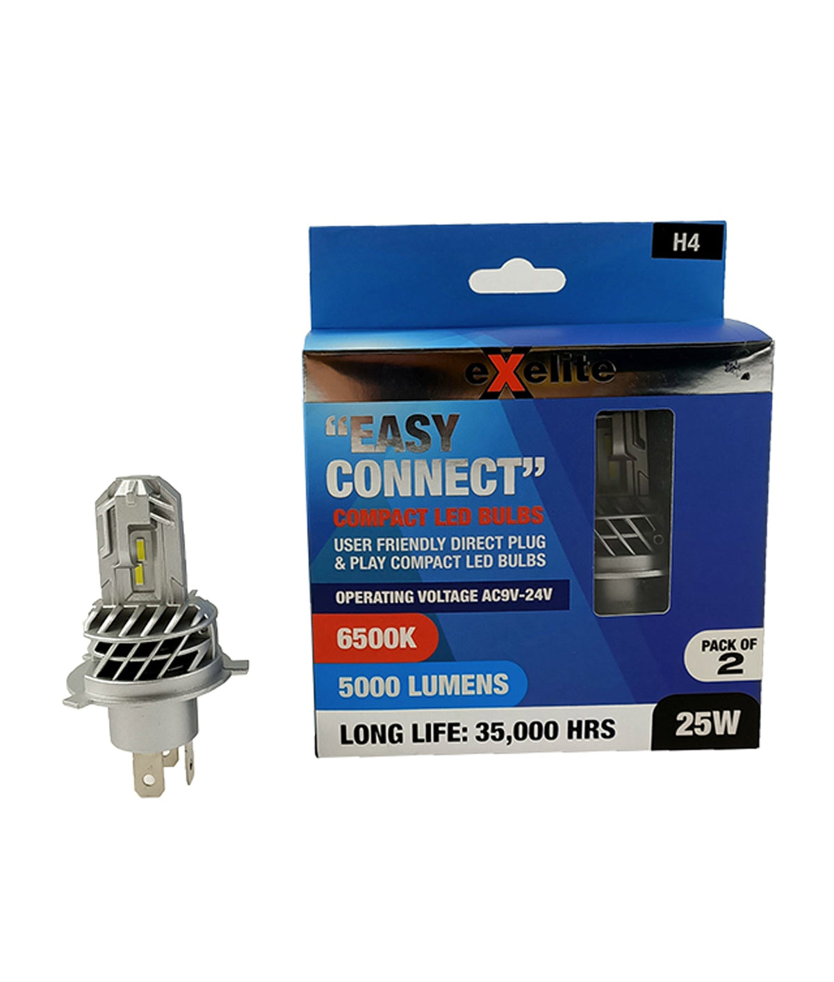 CLA LED Globe - Easy Connect: User Friendly Direct Plug & Play Compact (2pcs Pack)-CLA Lighting-Ozlighting.com.au