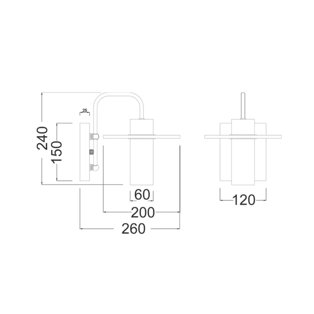 CLA LUCERNA - 40W Cylinder Round Wall Light-CLA Lighting-Ozlighting.com.au