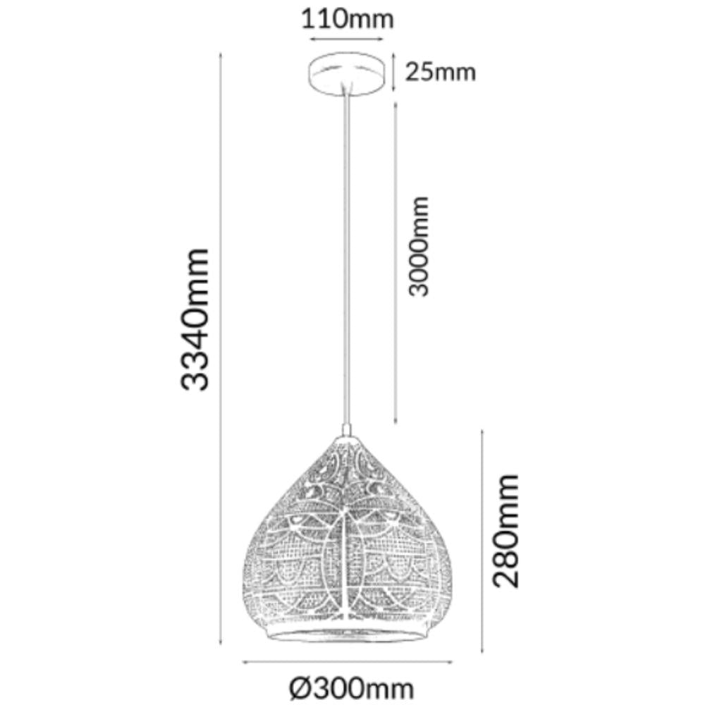 CLA MARRAKESH LED Pendant - 1 Light-CLA Lighting-Ozlighting.com.au