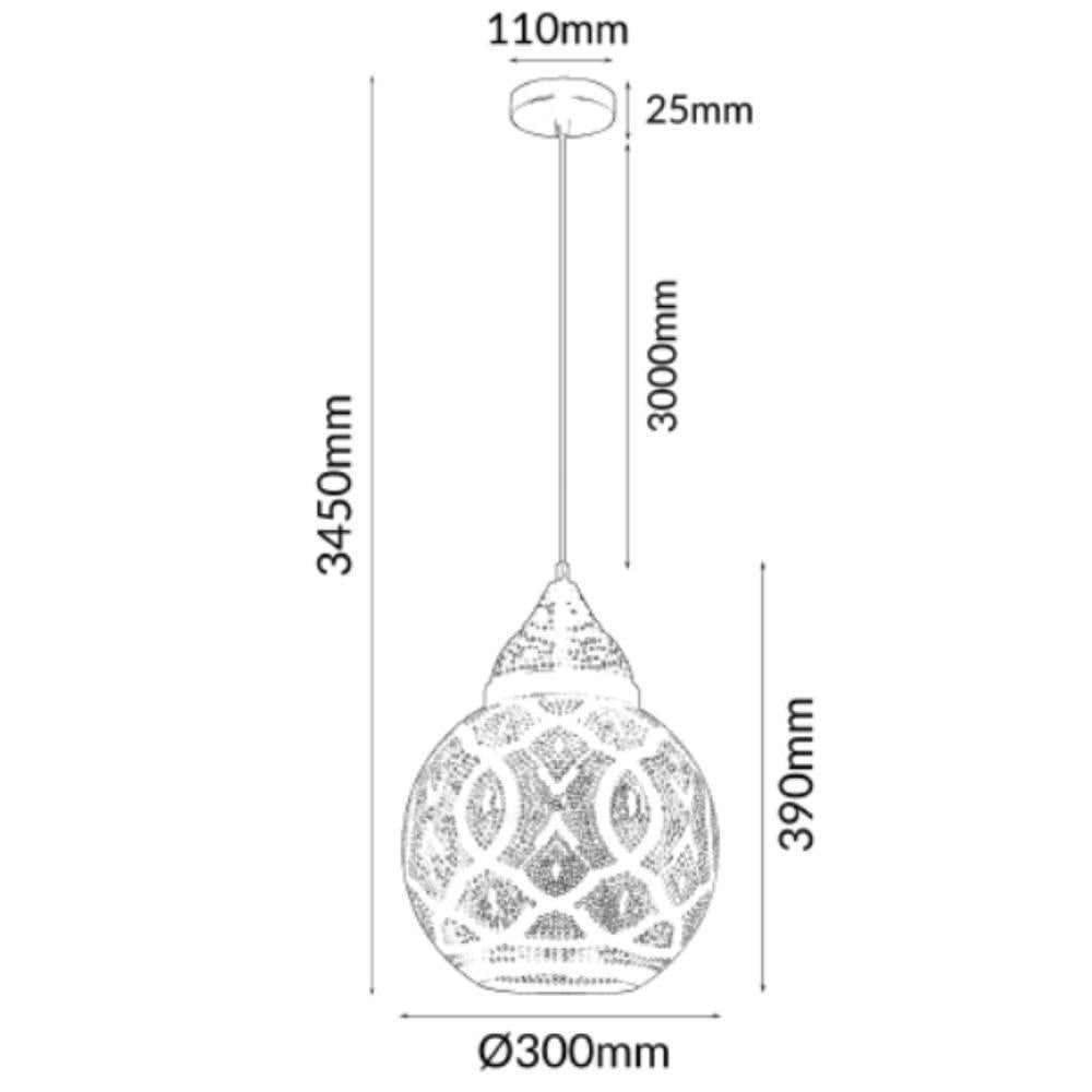 CLA MARRAKESH LED Pendant - 1 Light-CLA Lighting-Ozlighting.com.au