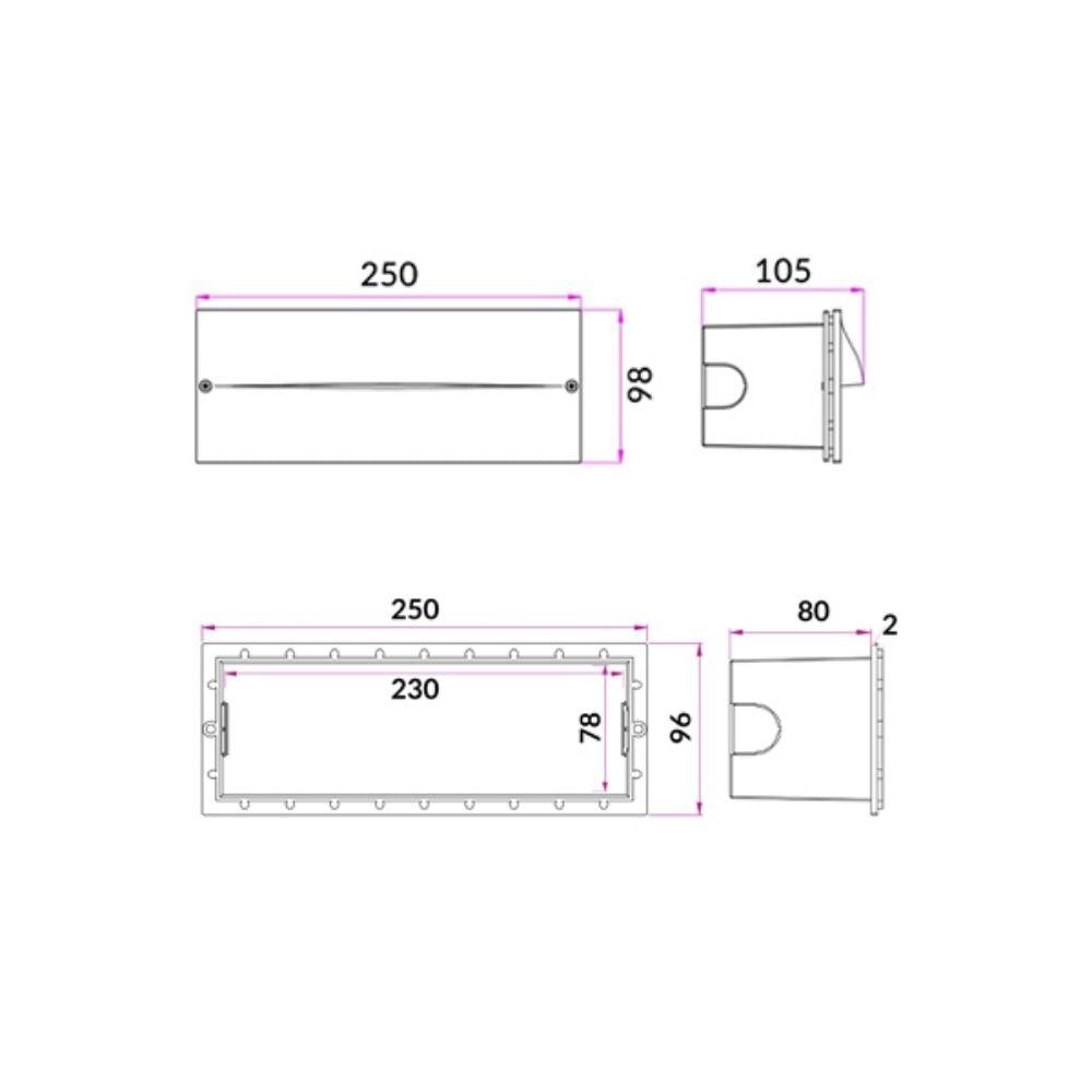 CLA OGA LED Brick Light - 13W, 3000K, IP65, Recessed-CLA Lighting-Ozlighting.com.au