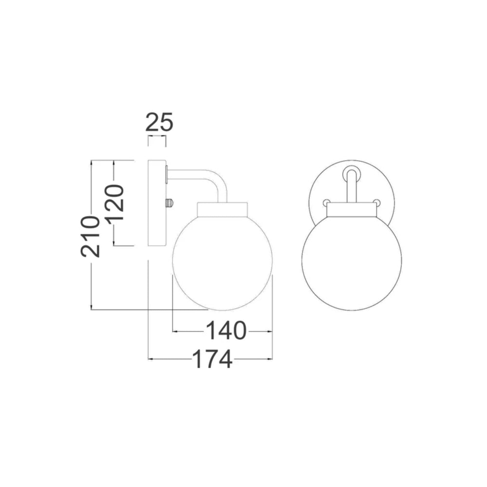 CLA PALLA - 40W Round Base Wall Light-CLA Lighting-Ozlighting.com.au
