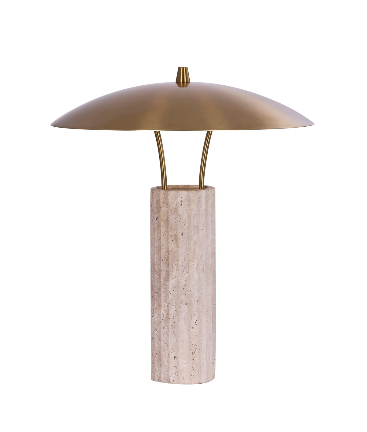 CLA PARACCU LED Table Lamp - Travertine, Brass, Beige-CLA Lighting-Ozlighting.com.au