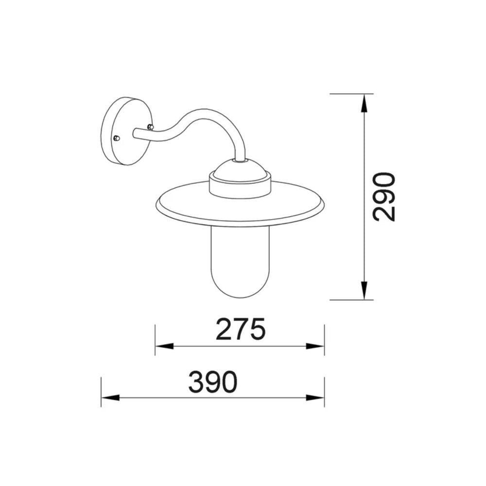 CLA PAYONG - 60W Hat Shape with Clear Glass Wall Light-CLA Lighting-Ozlighting.com.au