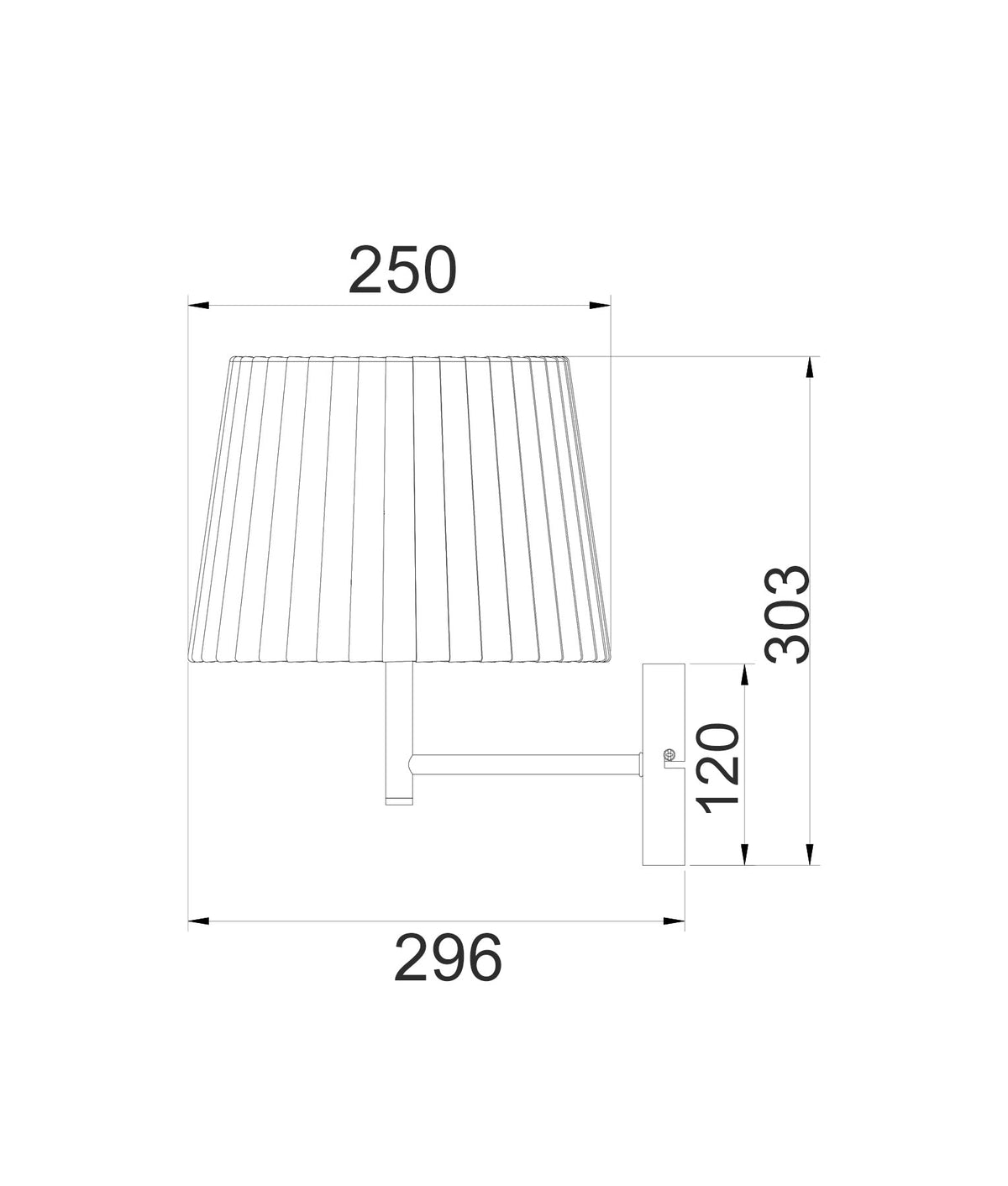 CLA PREGA Wall Light - Indoor Slanted Pleated Fabric Shade-CLA Lighting-Ozlighting.com.au