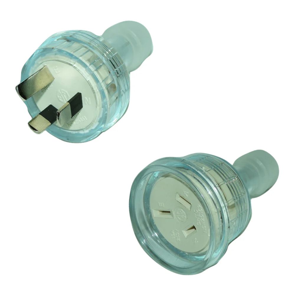 CLA - Rewirable 3 PIN 10A Clear Plug-CLA Lighting-Ozlighting.com.au