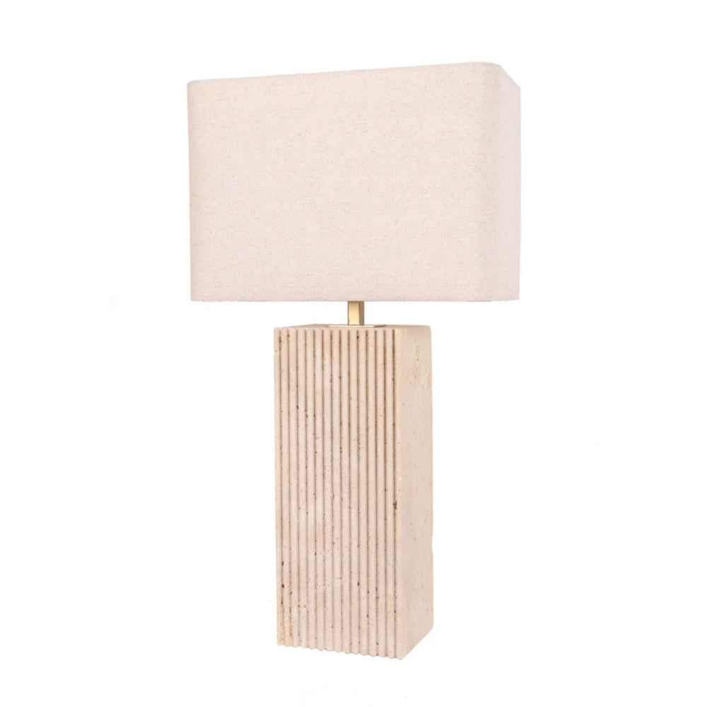 CLA SAGITTA Rectangular Table Lamp - Cream Fabric Shade-CLA Lighting-Ozlighting.com.au
