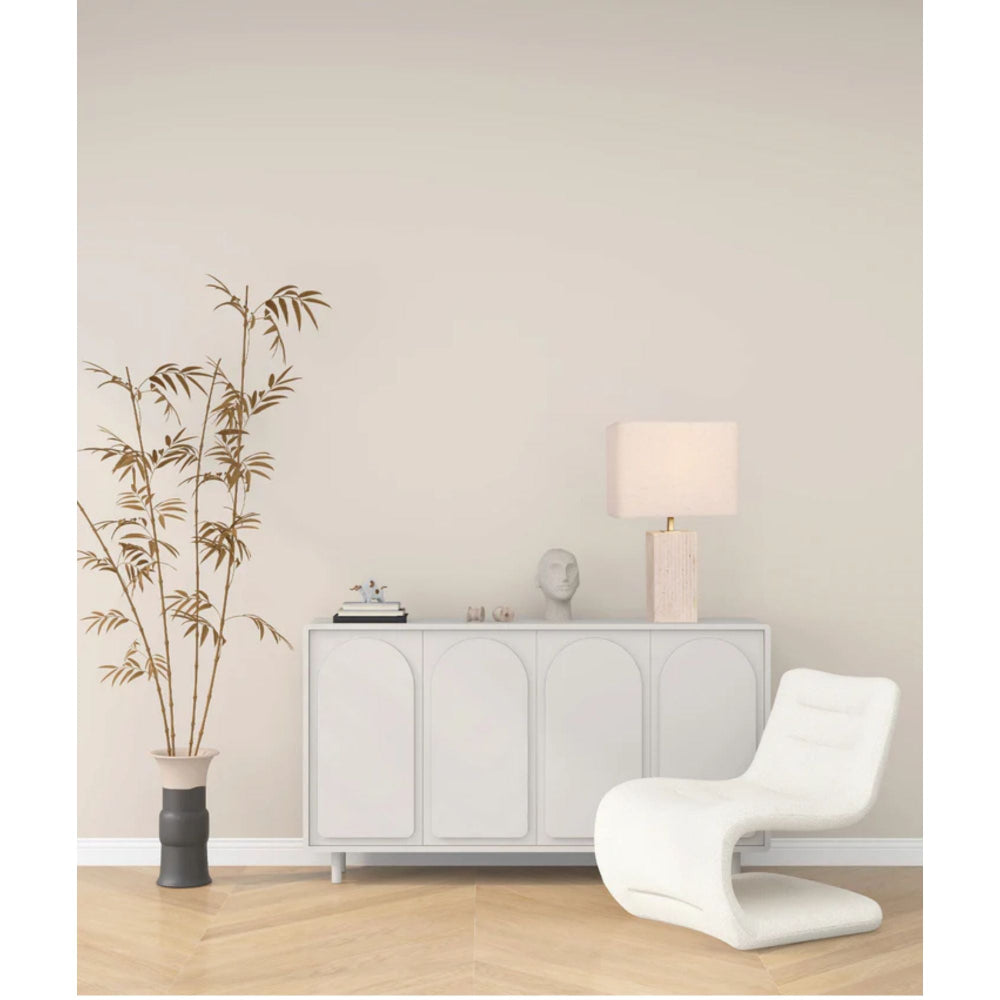 CLA SAGITTA Rectangular Table Lamp - Cream Fabric Shade-CLA Lighting-Ozlighting.com.au