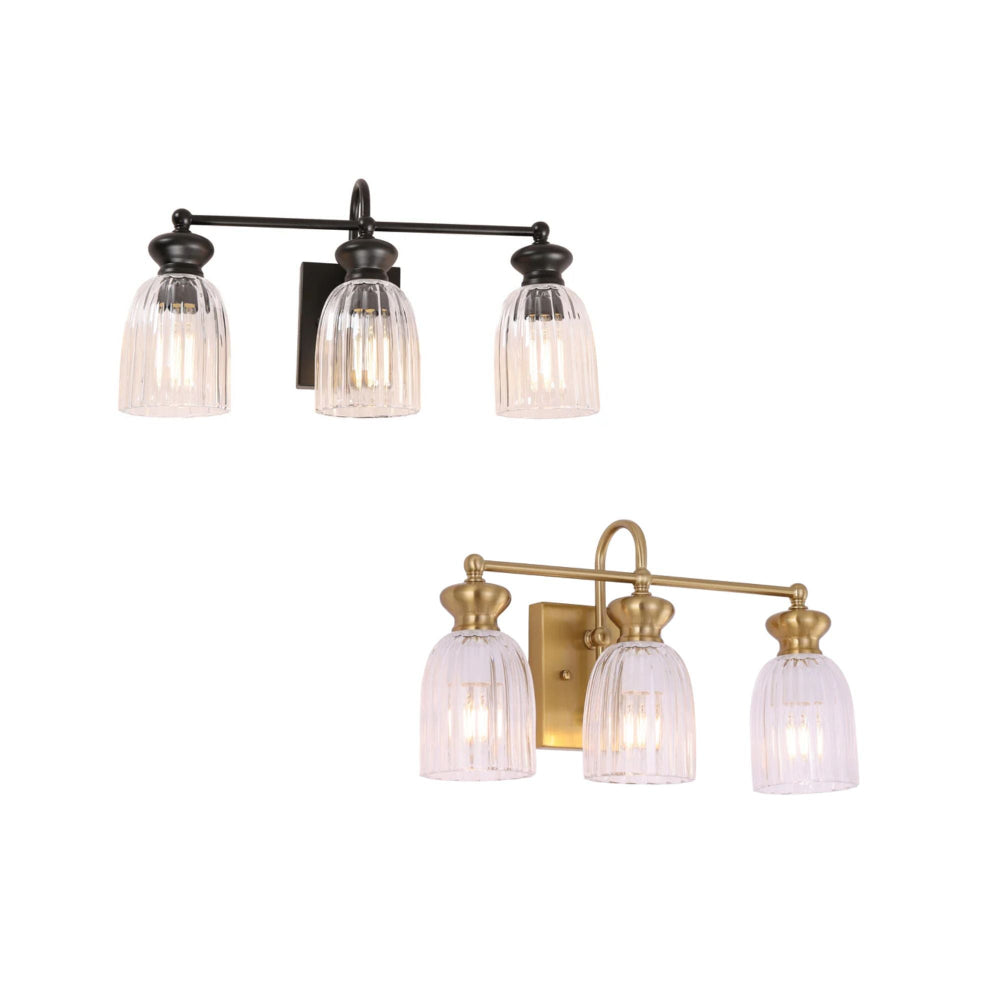 CLA SINO 3-Light Clear Glass Wall Light-CLA Lighting-Ozlighting.com.au