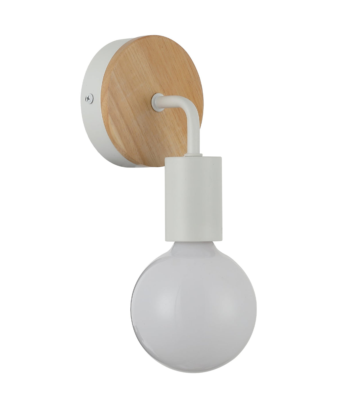 CLA SOLO Wall Light - Iron, Round, Wood-CLA Lighting-Ozlighting.com.au