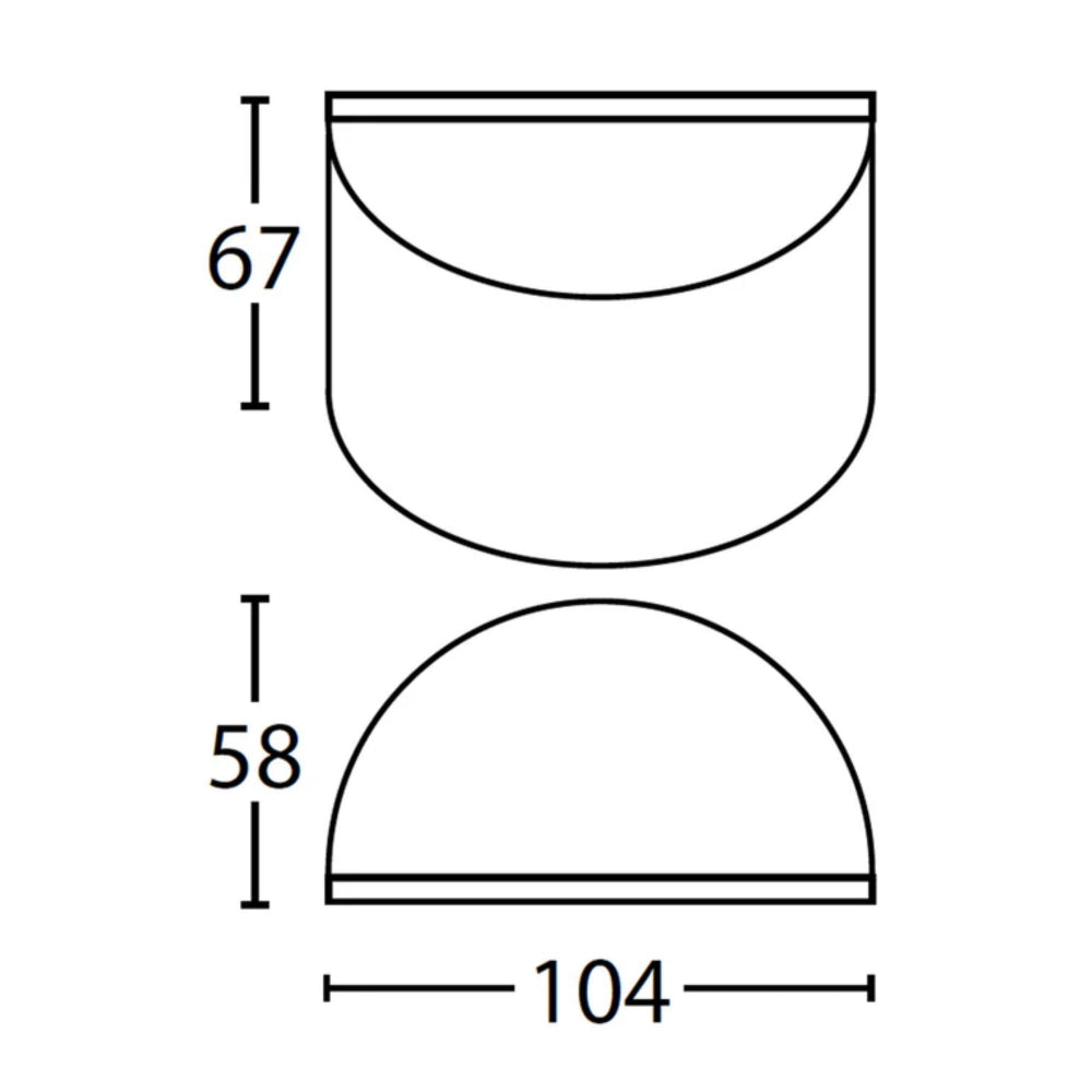 CLA STE - 20W Black Curved Surface Mounted Wall Light-CLA Lighting-Ozlighting.com.au