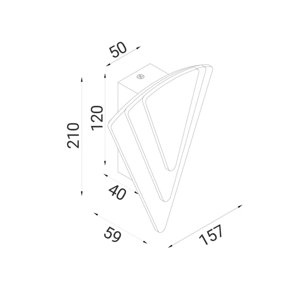 CLA SURAT - 13W LED Dual-CCT Triangular Wall Light-CLA Lighting-Ozlighting.com.au