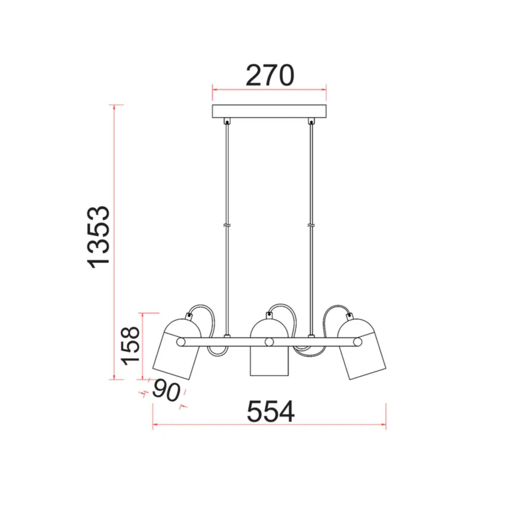 CLA TAZZA - 3 Light Pendant-CLA Lighting-Ozlighting.com.au