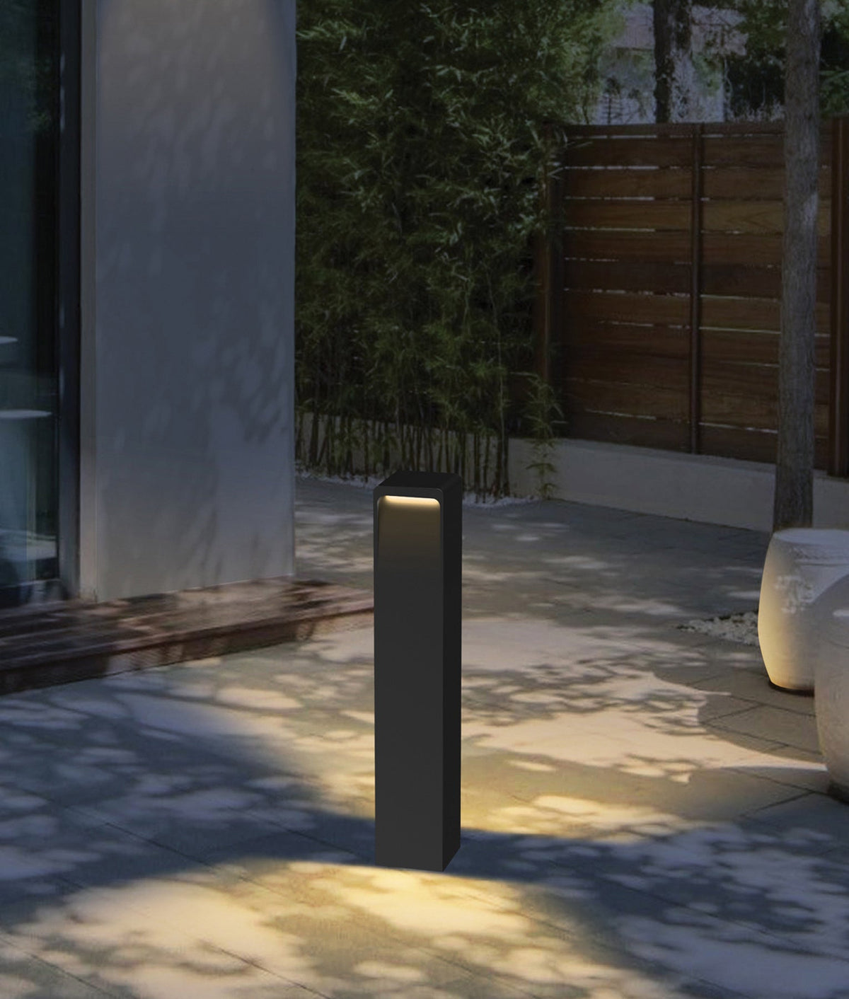 CLA TOREN LED Bollard Light - Tri-Colour, IP65, Surface Mounted, Dark Grey-CLA Lighting-Ozlighting.com.au