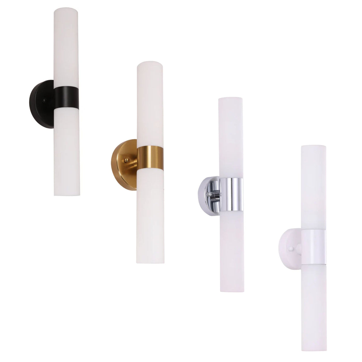 CLA VARA 40W Tubular Up/Down Opal Glass Wall Light-CLA Lighting-Ozlighting.com.au