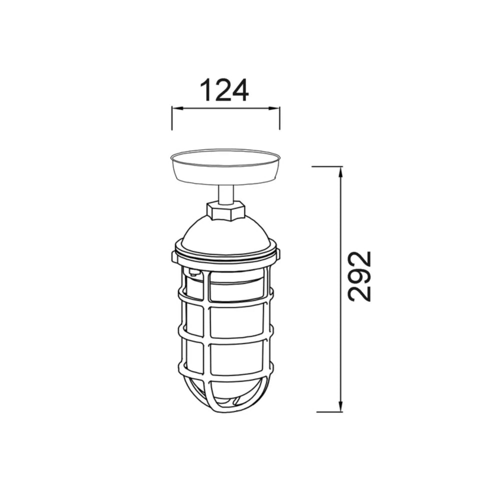 CLA VILLAKU - 60W Cylinder with Cage Ceiling Light-CLA Lighting-Ozlighting.com.au