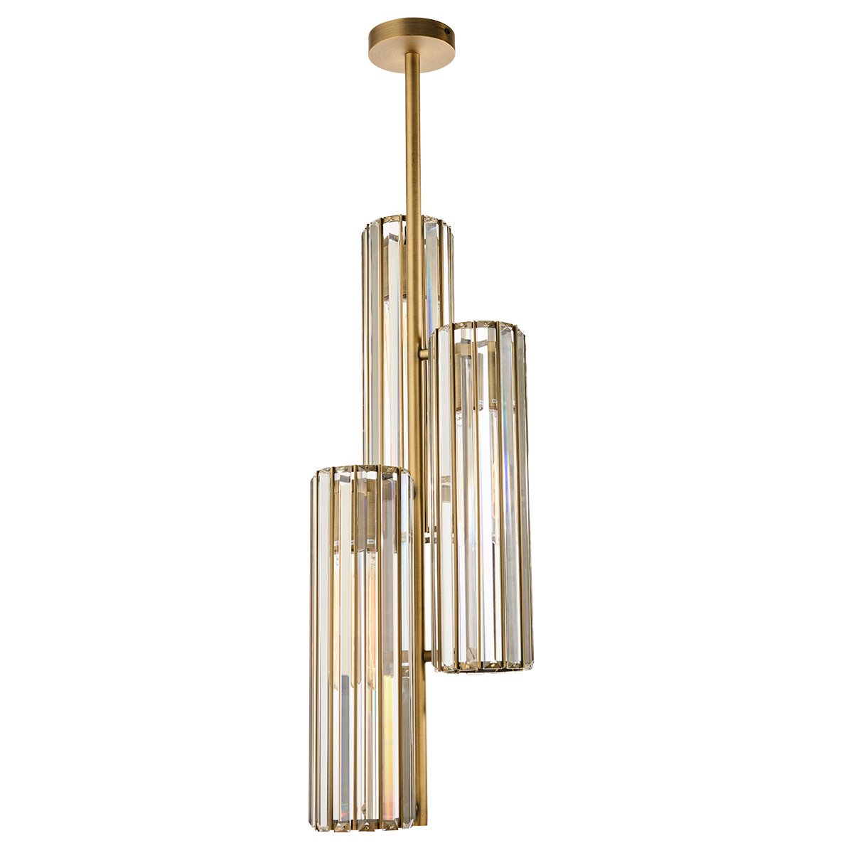 Cafe Lighting ALANA 3-Light Crystal Pendant-Cafe Lighting-Ozlighting.com.au