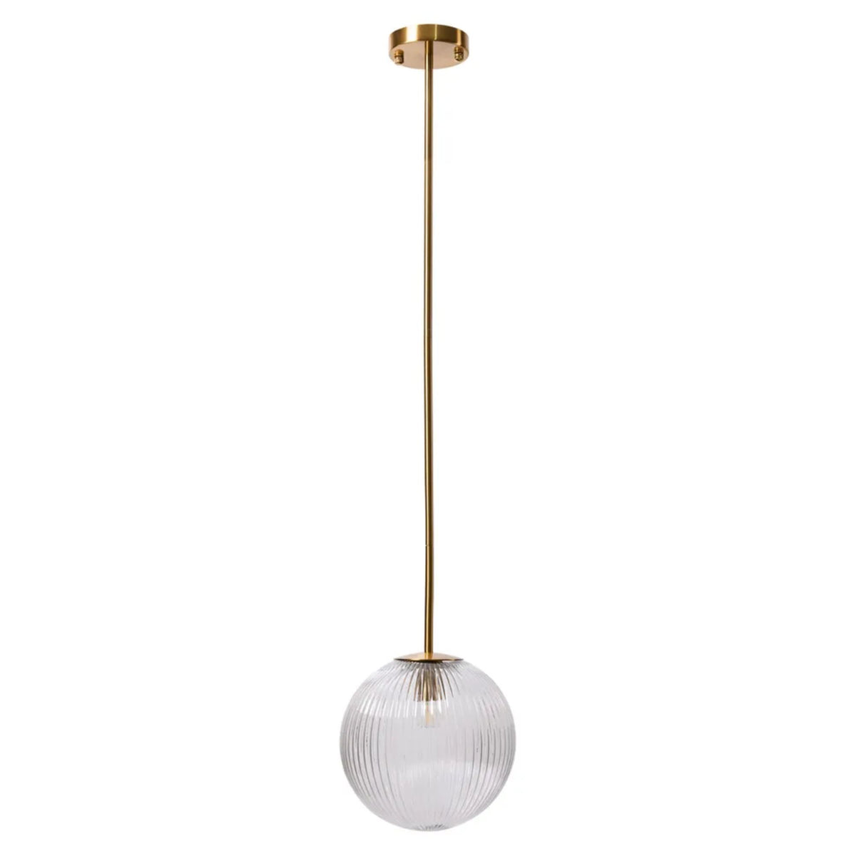 Cafe Lighting BADEN Pendant - Ribbed Glass Antique Brass-Cafe Lighting-Ozlighting.com.au