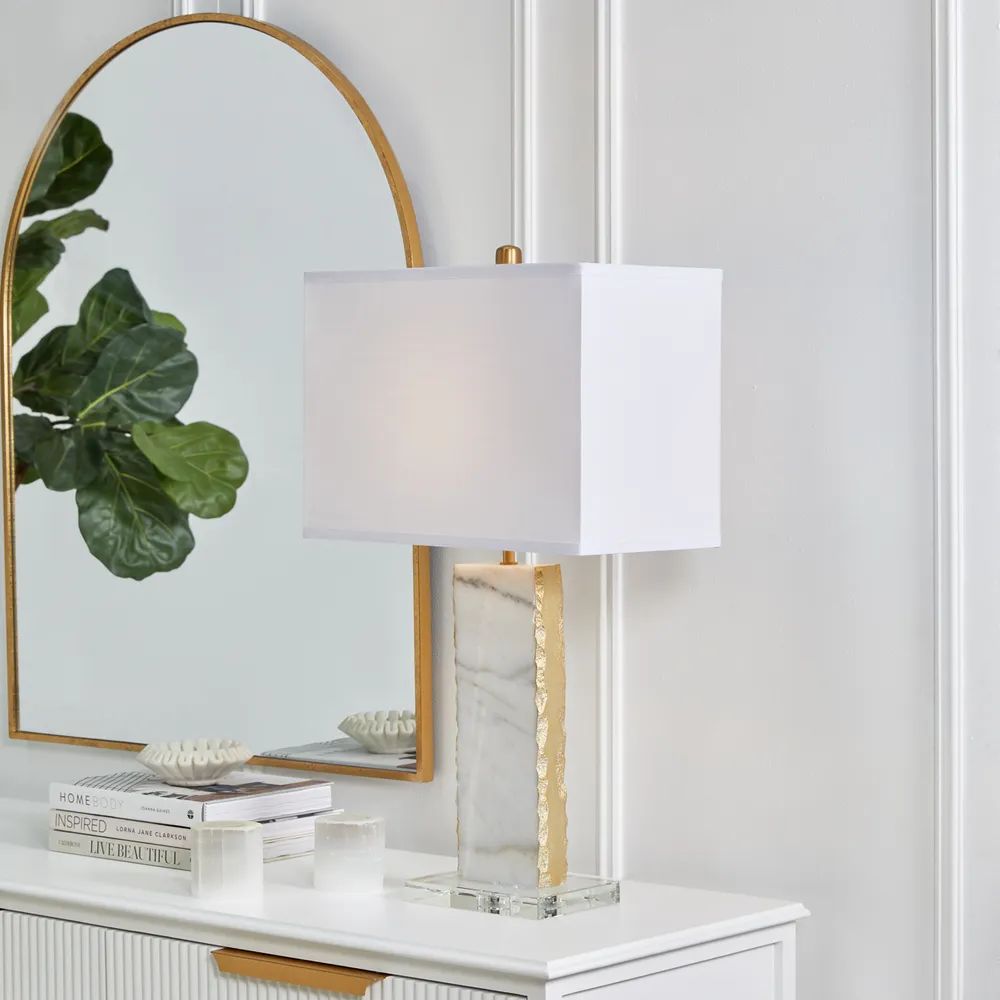 Cafe Lighting BENICIA - Marble Table Lamp-Cafe Lighting-Ozlighting.com.au