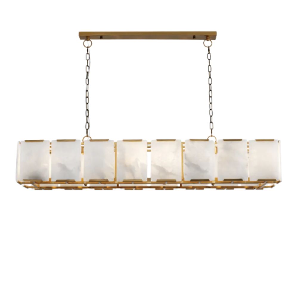 Cafe Lighting FLORENCE Pendant - 16 Light Alabaster Linear-Cafe Lighting-Ozlighting.com.au