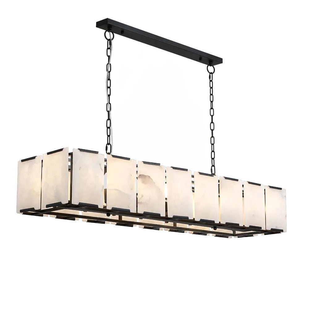 Cafe Lighting FLORENCE Pendant - 16 Light Alabaster Linear-Cafe Lighting-Ozlighting.com.au