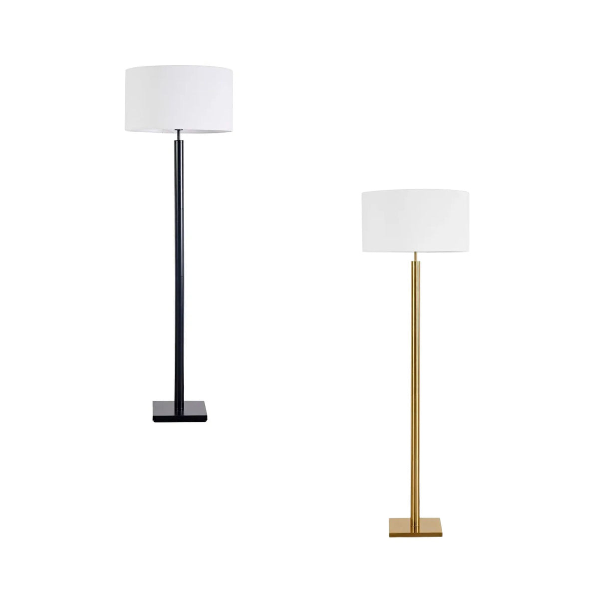 Cafe Lighting KIRKWALL Floor Lamp Drum Shade Foot Switch-Cafe Lighting-Ozlighting.com.au