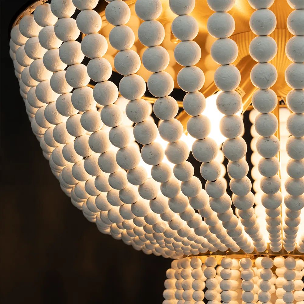 Cafe Lighting MEADOW Ceiling Light - Lane Beaded Flush Mount-Cafe Lighting-Ozlighting.com.au